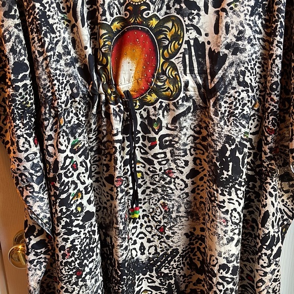 NWT AMERICAN LEISURE JUNGLE PRINT CAFTAN ONE SIZE - Picture 8 of 10